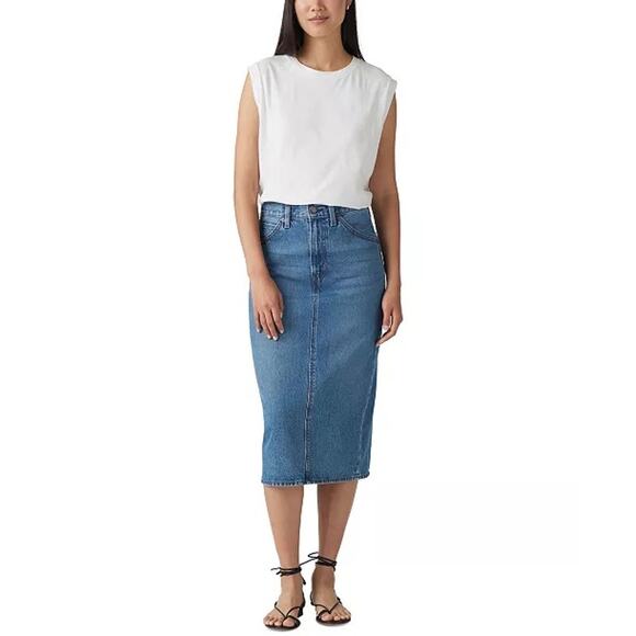Levi's
Levi’s Women's Cotton High-Rise Midi Back-Slit Denim Skirt Sz 10 - Picture 2 of 7